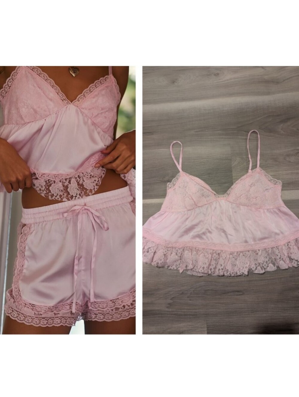 Free People | Intimately U And Me Chiffon Lace Babydoll Cami Top In Blush Pink
